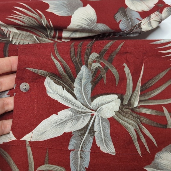 Pierre Cardin Vintage Floral Tropical Vibrant SS Button Down Shirt w Pocket M - Picture 7 of 11